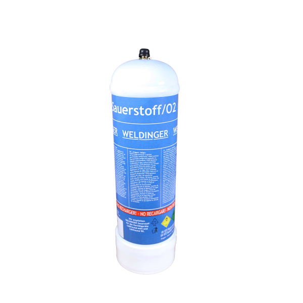 WELDINGER 2 Liter Sauerstoff Einwegflasche M12x1re 110bar, 34,99 €