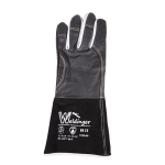 WIGpro Gr.S/8 Schweißerhandschuhe Rindnarbenleder schwarz mit Rindspaltleder-Stulpe