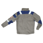 Schweißschutzkleidung Jacke Gr.52/54_ L Bizflame Ultra Graublau schwer entflammbar Schweißerjacke