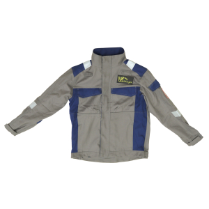 Schweißschutzkleidung Jacke Gr.54/56_XL Bizflame Ultra Graublau schwer entflammbar Schweißerjacke