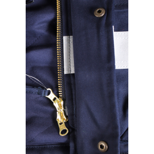 Schweier-Winterjacke Gr. S-XXL Parka Navy Reflexstreifen  Kapuze schwer entflammbar Schweischutzkleidung