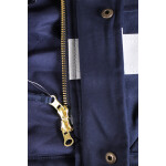 Schweißer- Winterjacke Gr. 64-66_XXL Parka Navy Reflexstreifen Kapuze schwer entflammbar