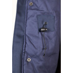 Schweißer- Winterjacke Gr. 64-66_XXL Parka Navy Reflexstreifen Kapuze schwer entflammbar