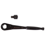Durchsteckratsche mit Nußadapter 3/8" Bitadapter Stecknüsse Zoll/metrisch SAE/mm Satz 25-teilig
