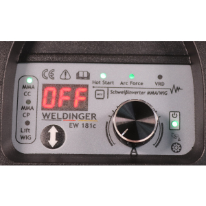 WELDINGER EW 181c eco Elektroden-Schweiinverter auch Lift WIG Hot Start Arc Force regelbar
