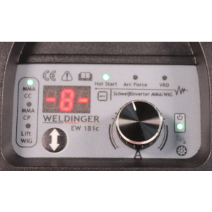 WELDINGER EW 181c eco Elektroden-Schweiinverter auch Lift WIG Hot Start Arc Force regelbar