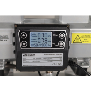 FK100 Alu pro WELDINGER Flsterkompressor 900W 3-9 bar 17l Aluminiumtank Gewicht nur 12 kg