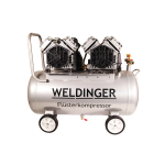 FK380 Alu pro WELDINGER Flüsterkompressor 3000 W 3-12 bar 50l Aluminiumtank Gewicht 32 kg