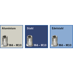 Hebelnietgert fr Blindnietmuttern von Projahn M4 -M10 mit Mutternsortiment