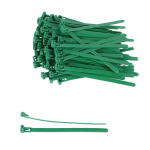 Mehrweg-Kabelbinder, wiederlösbar 7,6x250 mm, 100 Stück, grün