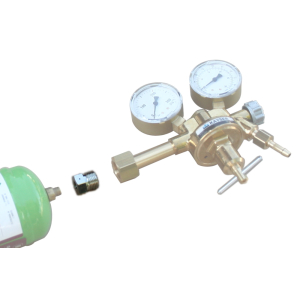 Vario-Adapter fr Schutzgas Einwegflaschen - macht aus Einwegflasche eine Mehrwegflasche F1+
