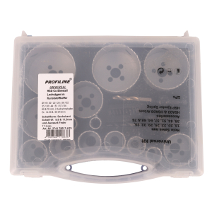 HSS-Co8 PROFILINE Bimetall-Lochsgen silber in 17-tlg. im Kunststoffkoffer