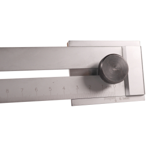 WELDINGER Edelstahl-Streichma 0-200 mm mit Feststellschraube aus Metall