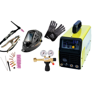 Aktion Schweißinverter WELDINGER WE 2003P ACDC mit WIG-Set Druckregler Schweißhelm