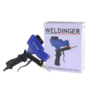 B-Ware WELDINGER Druckluft-Sandstrahlpistole mit Tank Sandblaster Luftverbrauch ca. 198 l/min