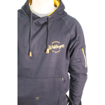 Hoodie Sweatshirt WELDINGER Navy mit Kapuze und gelben...