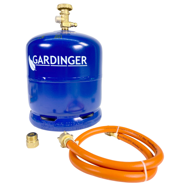 Aktionsset GARDINGER PROFILL907-Gas Flasche 2,5kg + Umfüllschlauch