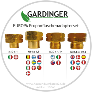 BOGAPRO Rundum-Sorglos-Adapter Set für europäische Gasflaschen