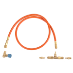 Anschlussset für 2 Kartuschengeräte wie SKOTTI MAX  1,3m Adapterschlauch mit Schnellkupplung beide Seiten  und Regler 2,5bar