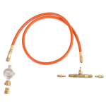 Anschlussset für SKOTTI MAX SK096 EAN 4251314297198 ohne BOX  SKOTTI DUO 1,3m Adapterschlauch Skotti-Grill mit Schnellkupplung beide Seiten  und Regler 2,5bar