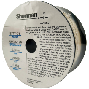 Flldraht 0,8 mm/ 0,9kg Stahl  Kleinrolle Sherman King -S