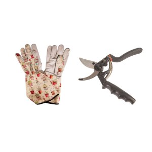 Aktion GARDINGER Gartenhandschuhe  Gr. 10/XL + Rosenschere Bypass Ergo