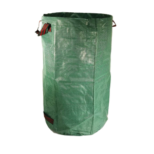 Laubsack 120 l grün faltbar mit Grifflaschen und Kunststoffring