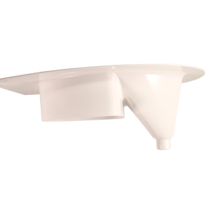 Trocken Trenn Toilette INI Kompostklo Trenneinsatz ABS wei mit 1,5 m Spiralschlauch