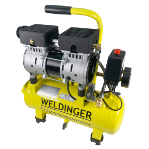 B-Ware WELDINGER FK 65 turbo Flüsterkompressor 1100 W 105 l Luftabgabe innenbeschichteter Tank 9 bar max