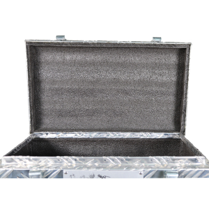 WELDINGER Aluminium Transportkiste 42 x 55 x 25 cm, Werkzeugkiste Aufbewahrungsbox Alu-Koffer