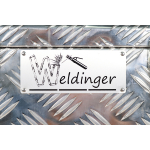 WELDINGER Aluminium Transportkiste 42 x 35 x 25 cm, Werkzeugkiste Aufbewahrungsbox Alu-Koffer