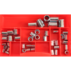 WELDINGER Schlauchhlsen Sortiment aus Stahl von 11 mm - 22 mm je 6 Stck