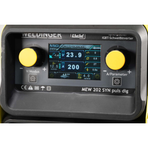 WELDINGER MEW 202 SYN puls dig 200A synergisches MIG/MAG Puls-Schweigert Zweirollenantrieb