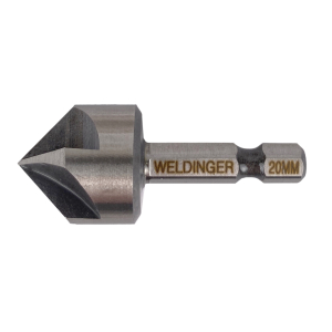 WELDINGER Kegelsenker HSS-G 90 / 20 mm dreischneidig mit Sechskantaufnahme