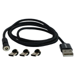 magnetisches USB- Ladekabel 540° SET 1m + 3x USB-C
