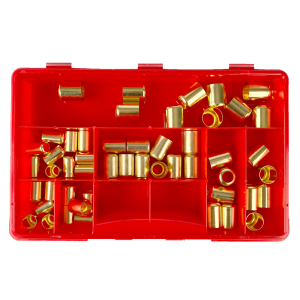 WELDINGER Schlauchhlsen Sortiment aus Messing von 10 mm - 18 mm je 10 Stck