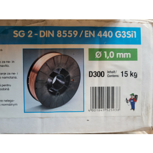 SG2 MAG-1,0 mm 15 kg Universalschweißdraht verkupfert Sonderpreis auf Kunststoffrolle