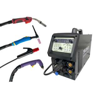 WELDINGER MWPE 209 HF/AC pro Combi Schweißinverter MIG/MAG AC/DC WIG HF Plasmaschneider Elektrodenschweißgerät 30/200 A