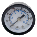 WELDINGER Manometer 40 mm Echtglas für Druckluftregler 1/8"