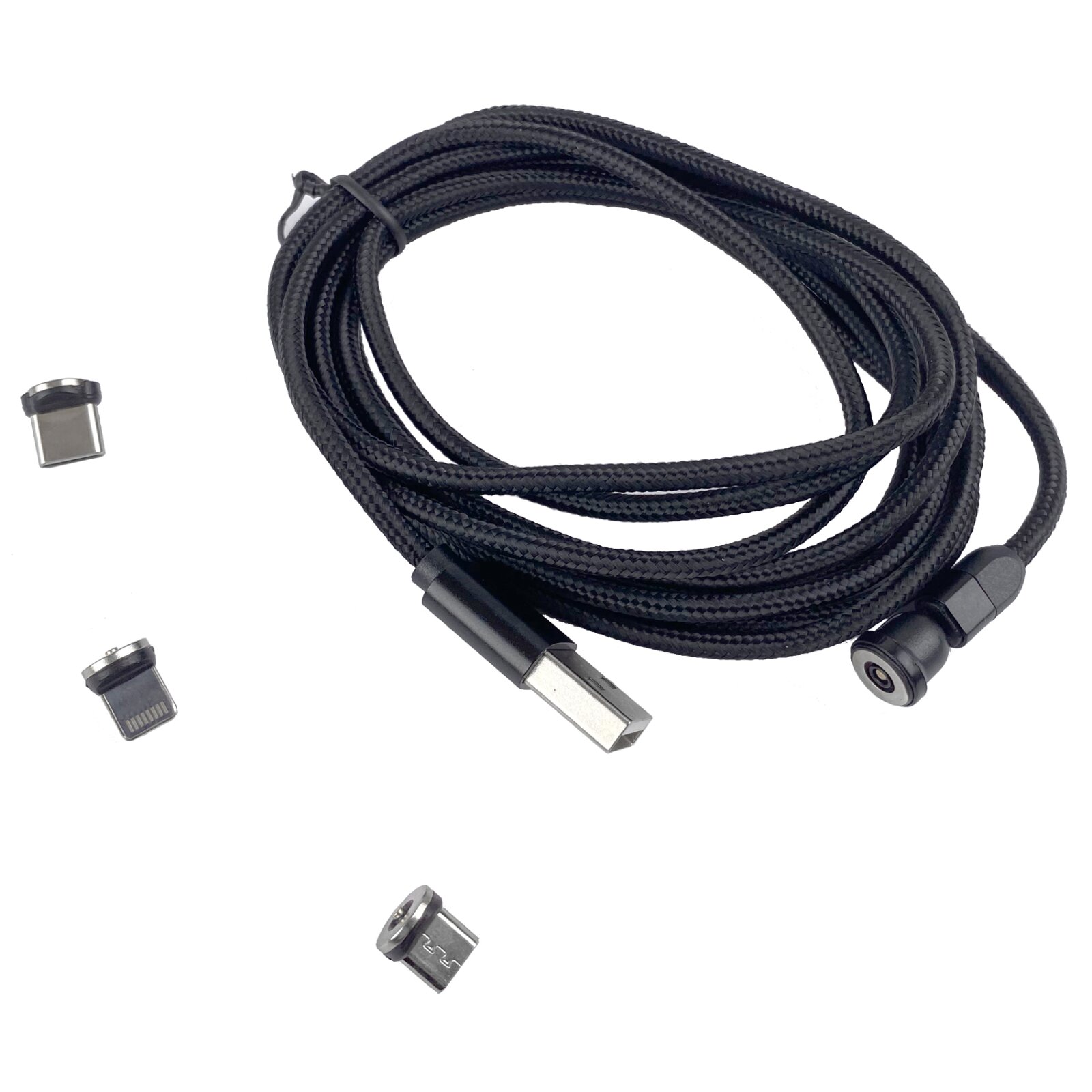 DeLock Magnetisches USB-Kabel Set – 1m, Mit Micro-USB & Type-C Adaptern, Daten & Laden Bis 2,4A