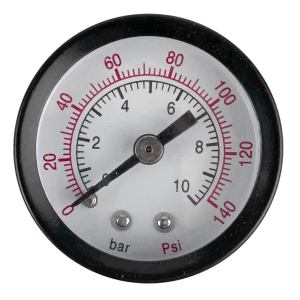 WELDINGER Druckluft Manometer 40 mm mit Echtglas Anschluss 1/4