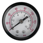 WELDINGER Druckluft Manometer 40 mm mit Echtglas...