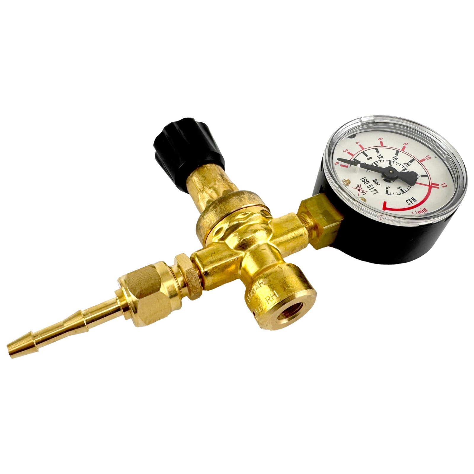 Gasschlauch + Druckminderer inkl. Manometer Gasregler 80CM Regeler Propan Butan | Mucola Online Shopping