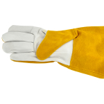 WIG-Schweißhandschuhe Portwest Ultra Gr. 11 Stulpen Glattleder weiß Spaltleder braun EN 388 EN 407 WIG Handschuhe mit Stulpen 11_L