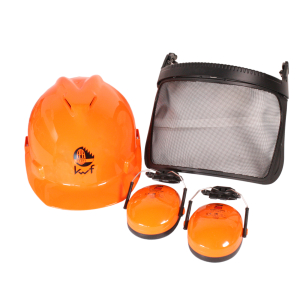 Kopfschutz Forstkombination Original Peltor Helm Gehörschutz FPA geprüft orange