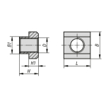 T-Nut Stein M6 für 8mm Nute zb: TB-2500