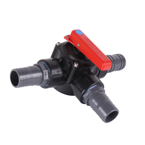 Dreiwegehahn mit Schlauchanschlssen 38 mm fr Aufstellbecken und Pools 3-Wegehahn