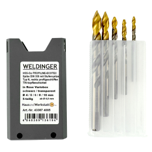 Tornado Spiralbohrer mit Stufenspitze Set 5 teilig Cobalt legiert
