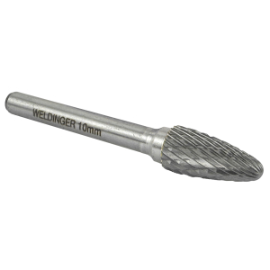 HM Frässtift Typ F 10 mm für Metall für Geradschleifer 6 mm Schaft