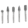 HM Frässtifte SET 10mm B C D F G  für Metall für Geradschleifer 6 mm Schaft
